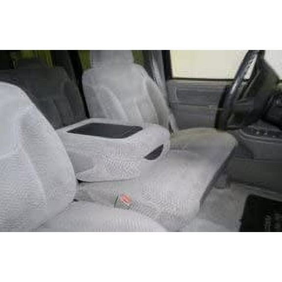 C976 1995-2000 Chevy Silverado, Tahoe and GMC Front Low Back 60/40 Split Seat with Adjustable Headrests in Gray Velour