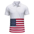 thumbnail image 3 of Blusa y camisa de manga corta con cuello vuelto para hombre, estilo informal, con bolsillos, botones, color block, cuello vuelto, versátil, de poliéster y manga corta., 3 of 6