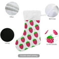 thumbnail image 3 of GZHJMY Strawberry Christmas Stocking, Personalized Large Candy Stocking Hanging Gift, Xmas Stockings Decoration for Family Holiday Party Ornaments Decor Fireplace, 3 of 7