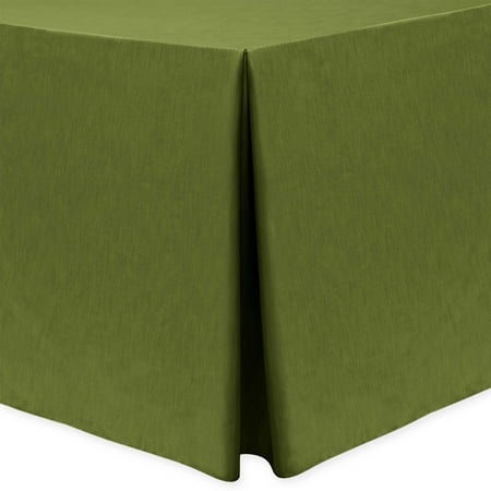 

Ultimate Textile (2 Pack) Shantung - Majestic 4 ft. Fitted Tablecloth - for 24 x 48-Inch Banquet and Folding Rectangular Tables - 42 High Moss Green