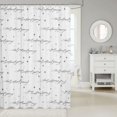 thumbnail image 2 of Manfei Minimalist Letter Print Shower Curtain 72Wx72L,Sparkling Grey Stars Print Bathroom Curtain, 2 of 5