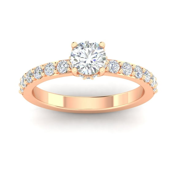 Certified 1.00ctw Diamond Solitaire Engagement Ring in 14k Rose Gold (1.00ctw, G-H, SI)