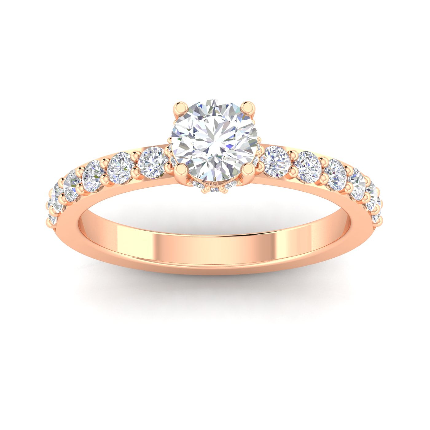 Certified 1.00ctw Diamond Solitaire Engagement Ring in 14k Rose Gold (1.00ctw, G-H, SI)