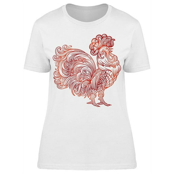 Fiery Rooster T-Shirt Women -Image by Shutterstock, Female x-Large