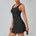 thumbnail image 6 of Cxenplz Womens Square Neck Tennis Dress Pleated Sleeveless Built in Shorts Golf Athletic Dress with Pockets, 6 of 9