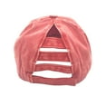 thumbnail image 2 of Empire Cove Womens Distressed Washed Ponytail Caps Hats Vintage Relaxed Fit Salmon, 2 of 6