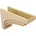 thumbnail image 5 of 12"W x 36"D x 24"H Classic Rockford Rough Cedar Woodgrain TimberThane Corbel, Primed Tan, 5 of 6