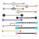 thumbnail image 5 of Pendientes de barra industriales Piercings de andamio de material acero inoxidable Barra de joyería de perforación industrial para hombres y mujeres Hugo Piercing Cuerpo Pendientes, 5 of 7