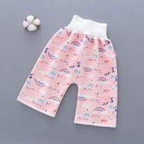 Herrnalise BABY Waterproof Diaper Skirt for Potty Training Overnight Diaper Skirt for Toddler Boys and Girls Pink