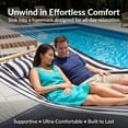 thumbnail image 3 of Sunnydaze 2-Person Quilted Polyester Spreader Bar Hammock, 450 lb Capacity - Black and White Stripe, 3 of 11