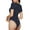 Copper-Gold Gloss Outline Navy Dark Blue, variant on Cool Unicorn Star Golden Womens One Piece Swimsuits Modest Tummy Control Bathing Suits Lace Up Slimming Swim Suit-Medium