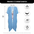 thumbnail image 6 of SCRAWLGOD 250th Anniversary Womens Swimsuit Coverup Eagle American Flag Print Open Front Long Bathing Suit Cover Up Tropical Floral Print Quick Dry Breathable Beach Cover Up for Summer, 6 of 6
