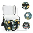 thumbnail image 6 of FORMRS Insulated Cooler Bag 24 Cans Capacity Soft Leakproof Lunch Box with Side Pockets, Green Lemon Leaves, 6 of 7