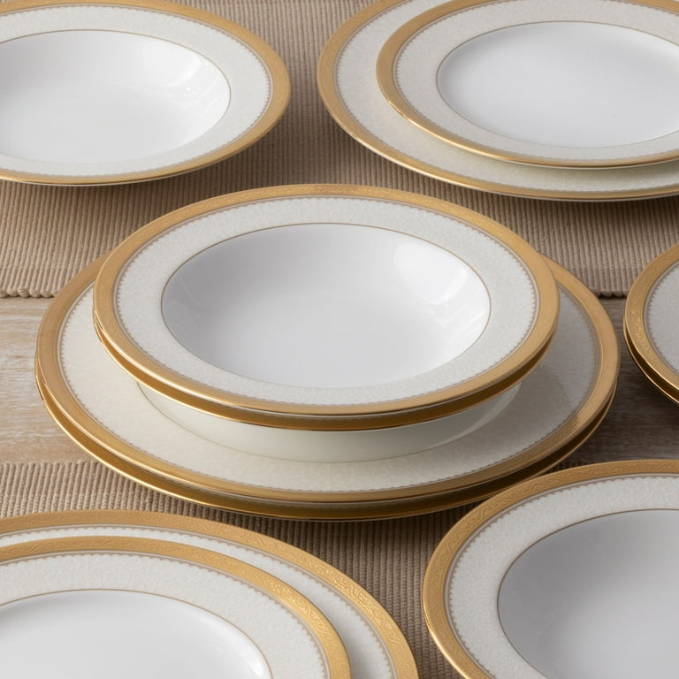 Noritake Odessa Gold 12-Piece Dinnerware Set, Service for 4