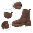 thumbnail image 5 of Women's Ankle Boots Fashion Stretch Suede Booties for Autumn Winter Comfortable Knit Casual Footwear with Elastic Design Solid Casual Style, 5 of 9