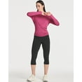 thumbnail image 5 of Real Essentials 4 Pack: Women's Dry-Fit Long-Sleeve Tie Back Athletic Workout T-Shirt (Available in Plus Size), 5 of 6