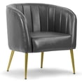 thumbnail image 3 of Set of 2 Ardal Green Velvet Arm Chair with Golden Metal Legs, 3 of 7