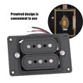 thumbnail image 4 of Conector De Entrada De Pastilla Humbucker De 3 Cuerdas Precableado Para Guitarra Con Caja De Cigarros, Fibra Vulcanizada, Color Negro, 4 of 7