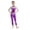 Purple, variant on TiaoBug Kids Girls Metallic Gymnastics Dance Leotard Long Sleeve Unitard Full Length Bodysuit Burgundy 6