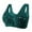 Green, variant on Ohufall Bras for Women Wireless Front Closure Bras Plus Size Printed Push up Bra Full Coverage Comfort Underwear with Thin Cup, 38B/C-50B/C