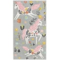 thumbnail image 2 of Unique Loom Whimsy Kids Collection Area Rug - Unicorns (2' 2" x 3' 11" Runner Gray/Black) Perfect For Kids Bed Room/Nursery Room/Living Room/Class Room/Play Room, 2 of 5