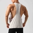 thumbnail image 3 of QSAWXQZ Men's Cotton Racerback Tank Top Sleeveless Scoop Neck Solid Stretchy Lightweight Deep Cut Gym Muscle Casual Workout Vest L, 3 of 5