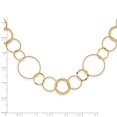 thumbnail image 2 of 14K Yellow Gold Link Fancy Necklace Chain Combo Circle 18 inch mm, 2 of 4