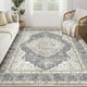 thumbnail image 1 of Alfombra Area Homewill, lavable, 180 x 270 cm, color azul/beige, vintage, 1 of 9