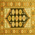thumbnail image 1 of Ahgly Company Machine Washable Indoor Square Persian Yellow Traditional Area Rugs, 4' Square, 1 of 4