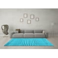 thumbnail image 3 of Ahgly Company Indoor Round Abstract Light Blue Contemporary Area Rugs, 6' Round, 3 of 4