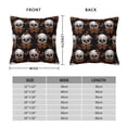 thumbnail image 2 of Pofeuu Butterfly Skull Print Double-sided plush pillowcase Square Throw Pillow Covers Pillows Cover for Living Room Bedroom Sofa Couch Cushion Cover（No pillow core）-24"x24", 2 of 7