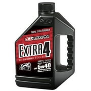 Maxima ( Extra4 5W-40 Synthetic 4T Motorcycle Engine Oil 1 Gallon Jug, Red