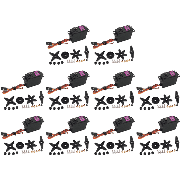10uds. Metal digital para helicóptero modelo Futaba JR Car RC (MG996R 360 Iron Gear)