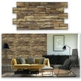 thumbnail image 1 of Jinsinto PVC Plastic 3D Wall Panels (Brown) Brown，0.45*3m, one roll, 1 of 5