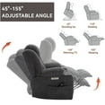 thumbnail image 4 of Power Lift Recliner Chair for Elderly with Massage & Heat, Heavy Duty 350 lbs Capacity,Electric Reclining Chair with USB Ports, Cup Holders, Pillow Top Arms, Medium-Firm Dark Gray Chenille, 4 of 9