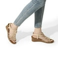 thumbnail image 3 of Wedge Sandal for Women Summer Casual Boho Sandals Elastic Ankle Strap Platform Sandal Shoes, 3 of 7