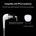 thumbnail image 3 of In-Ear Headphone Replacement Tips - 3 Pairs S/M/L 10/12/14mm Silicone Earbud Gels, Noise Isolation Ear Caps for Earphones, Black White Comfort Fit, 3 of 7