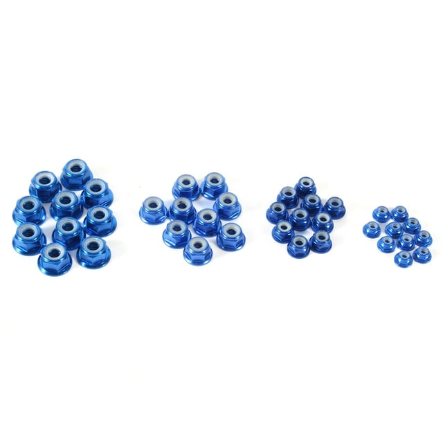 10pcs M5 Aluminum Alloy Hex Nuts, Lightweight, Royal Blue, Perfect Replacement for Hardware and Vehicles