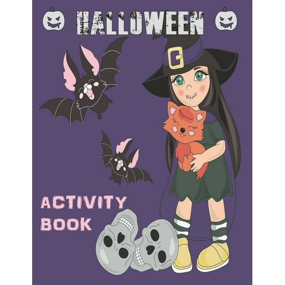 Halloween Activity Book: Coloring, Mazes, Sudoku, Learn to Draw and more for kids 4-8 yr olds, (Paperback)