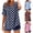 Navy, variant on Summer T-Shirts For Women Non Positioning Printed Button Top V-Neck Short Sleeved Blouses Short Sleeved Casual Loose T-Shirt