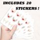 thumbnail image 3 of Self-Adhesive Paper Decorative Stickers for Party Decorative Presents Sealing Wing 90x90mm Stickers: 25mm 9pcs/sheet, 3 of 9