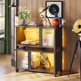 thumbnail image 6 of Pinmoco LED TV Stand for TVs up to 65'', Expandable Side by Side or Stacking TV Stand with Storage, Black, 6 of 10