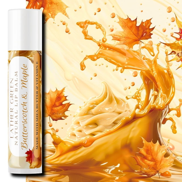 Butterscotch & Maple Natural Lip Balm, Pack of 3 by LatherGreen