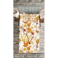 thumbnail image 4 of Ambesonne Fall Quilted Bedspread Set 2 Pcs, Autumn Season Elements Nature, Twin Size, Yellow Orange, 4 of 4