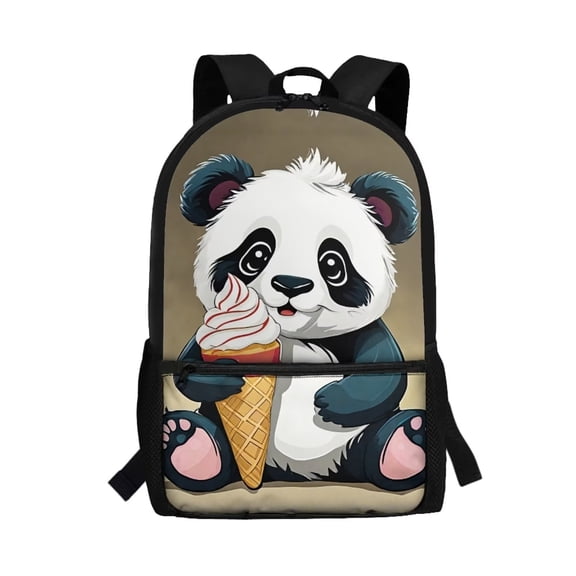 KUIFORTI Cute Panda Backpack For Girls Water-proof 17 Inch Kids Bookbag for High School Boys Comfortable Shoulder Bag with Adjustable Straps Big Capacity Schoolbag