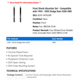 thumbnail image 2 of Front Shock Absorber Set - Compatible with 1994 - 2002 Dodge Ram 2500 4WD 1995 1996 1997 1998 1999 2000 2001, 2 of 2