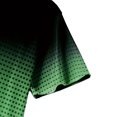 thumbnail image 3 of ZVNAΖH Mens Ombre Print Shirt, Short Sleeve Button Down Lapel Collar Mesh Sport Top, S-3XL, 3 of 6