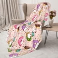 thumbnail image 3 of Rabbits Donut Throw Blanket Lightweight Warm Flannel Fleece Blankets Cozy Soft Air Conditioning Blanket Gifts for Women Men Girls Boys 60"x50", 3 of 6