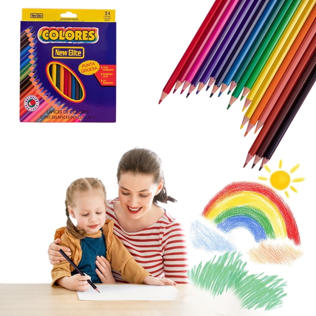 24 Colors Oil Baseds Colored Pencils Set Art Supplies For Kids Students Drawing Sketching Coloring Books Colored Pencils In Box
