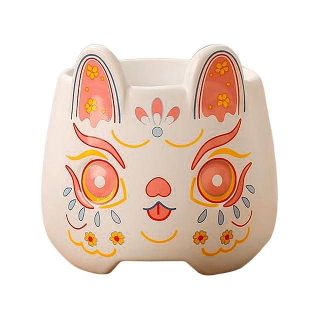 Taza de desayuno con forma de conejo, tazas de oficina, tazas de porcelana, agua potable Blanco